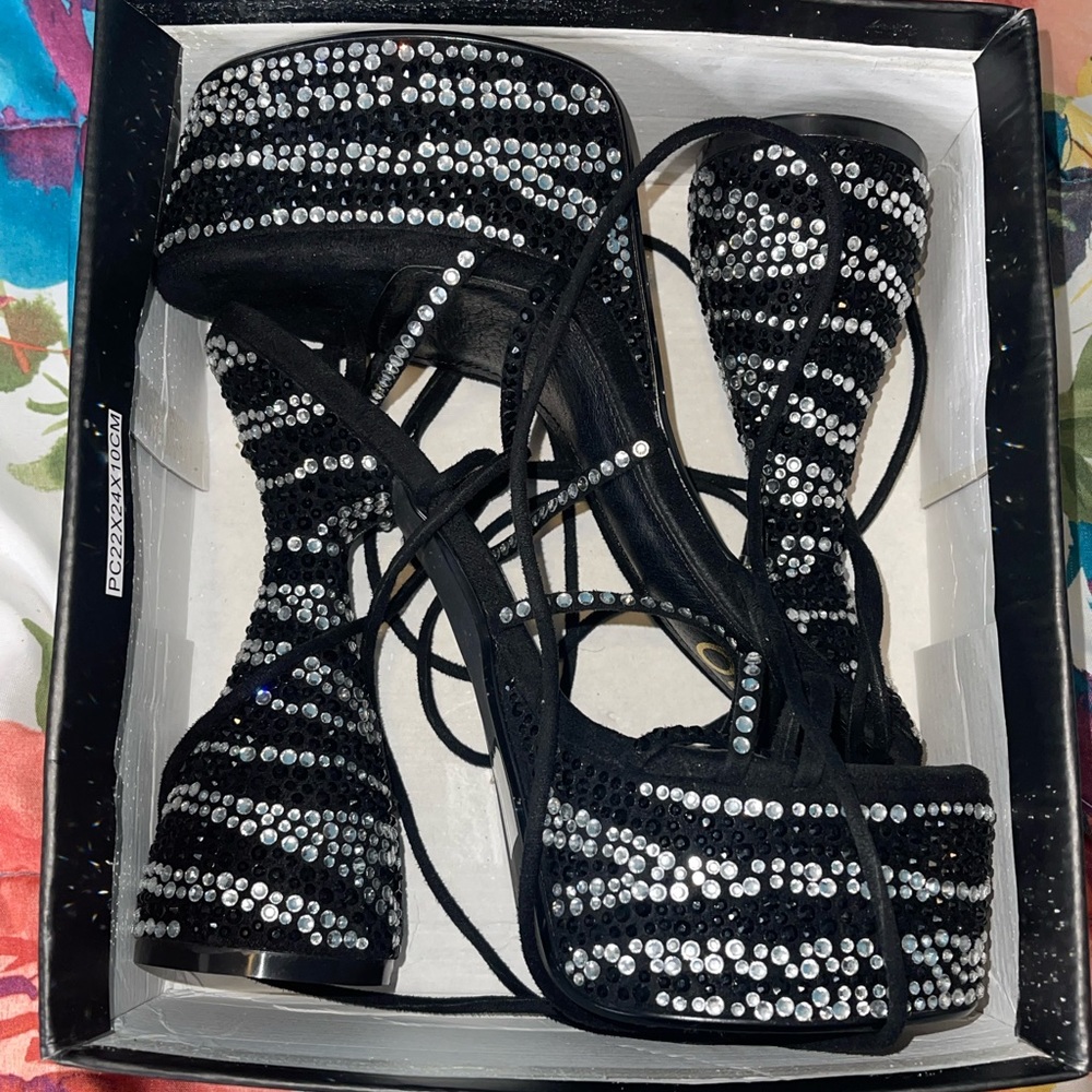 Ego Shoes Platform Heels Women’s Size 7 US Size 5 UK black